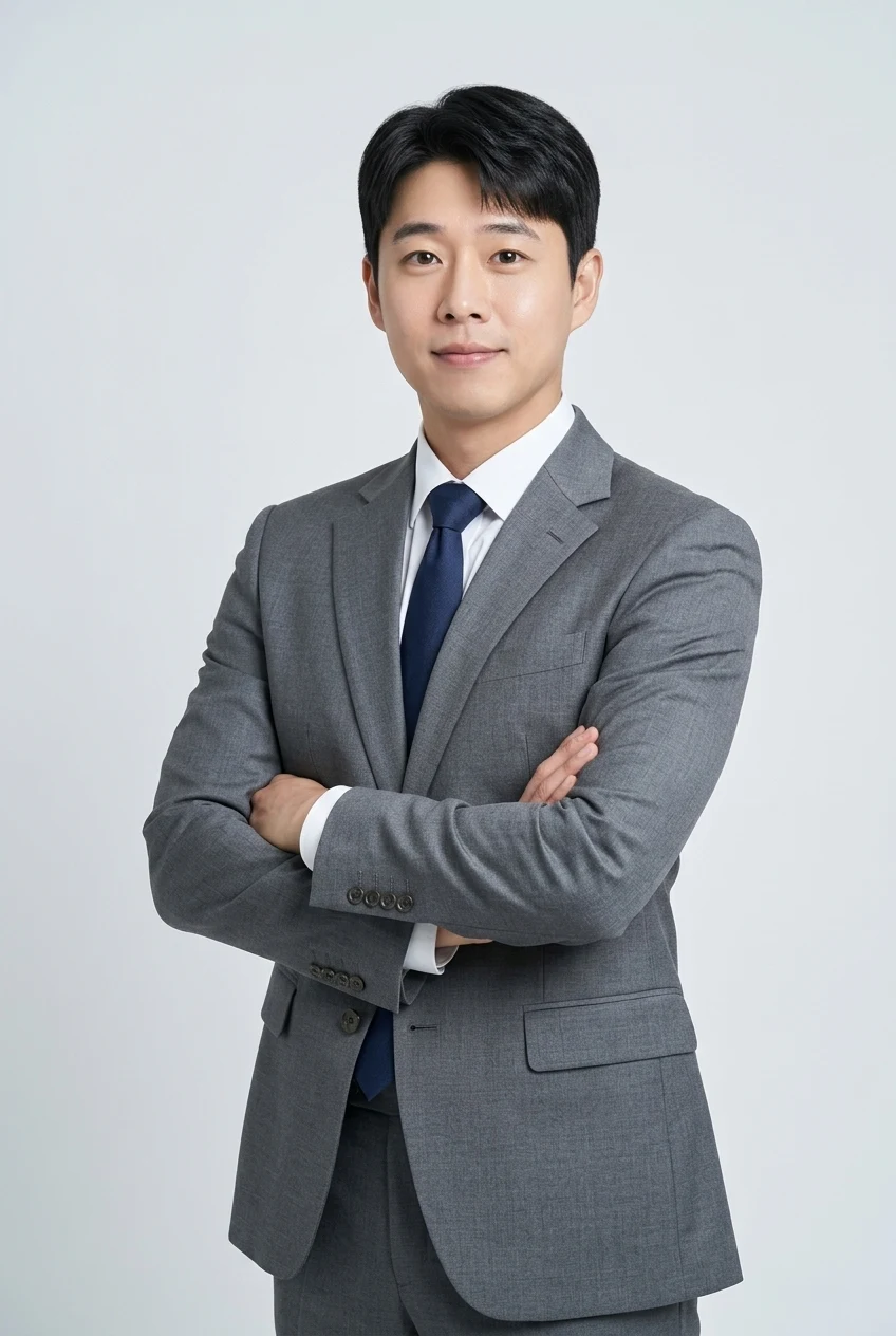 남성 라이트그레이 정장