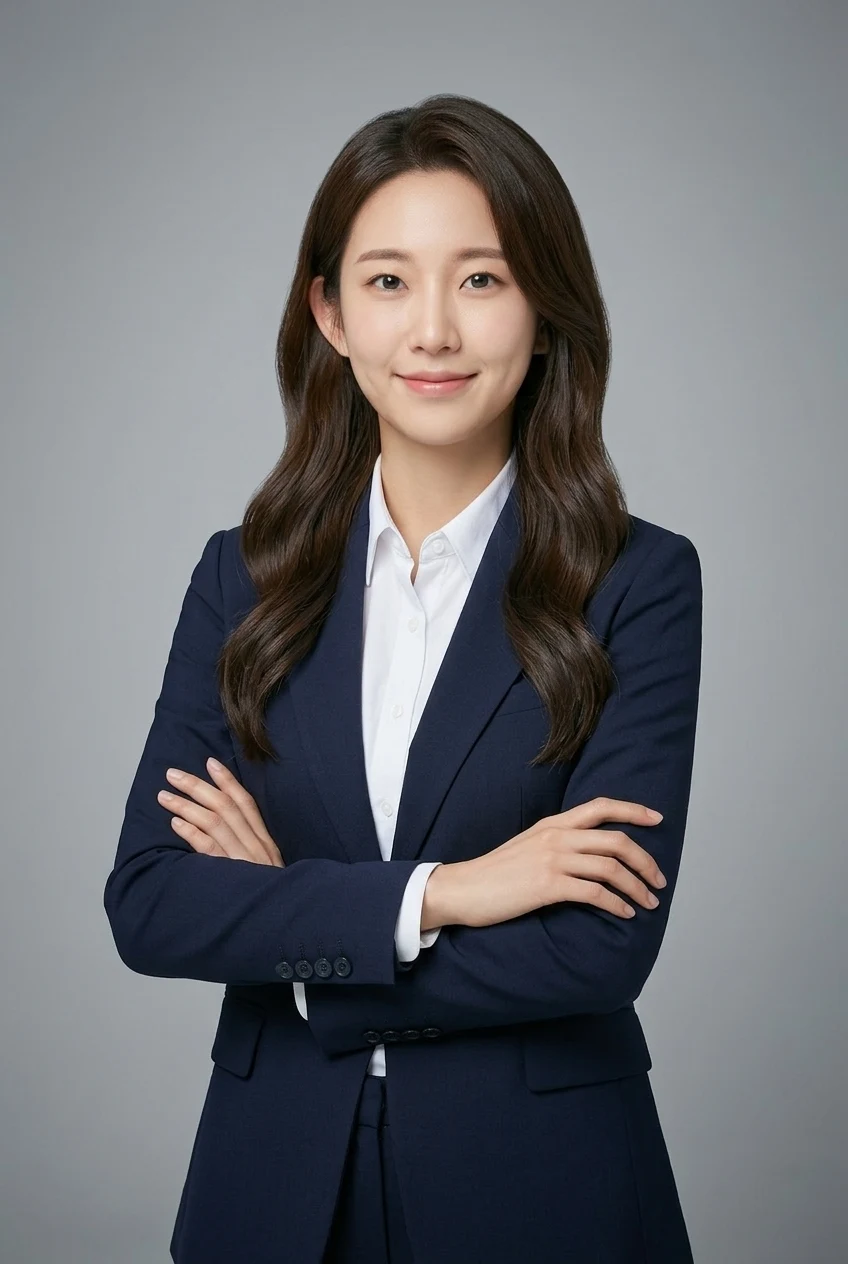 네이비 정장 프로필