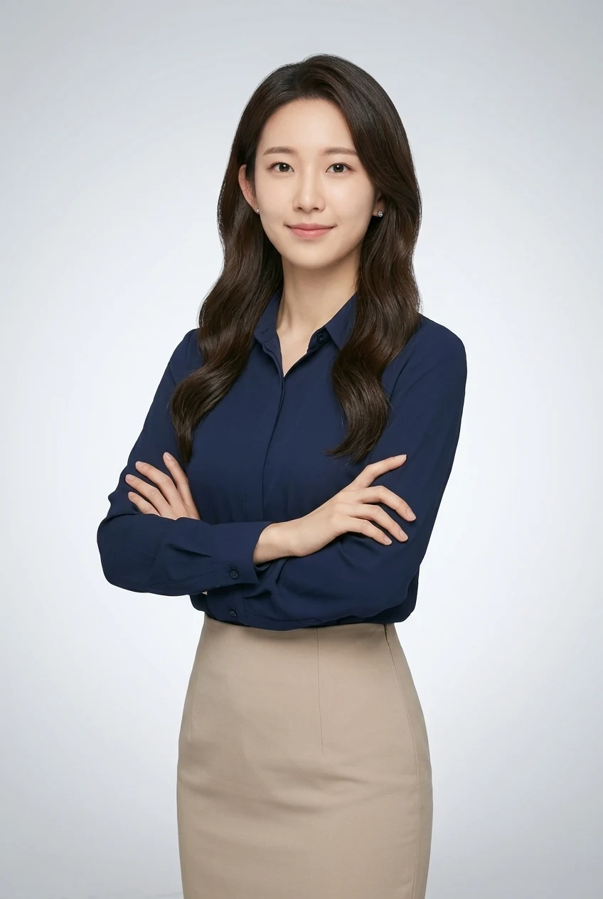 네이비 블라우스 프로필