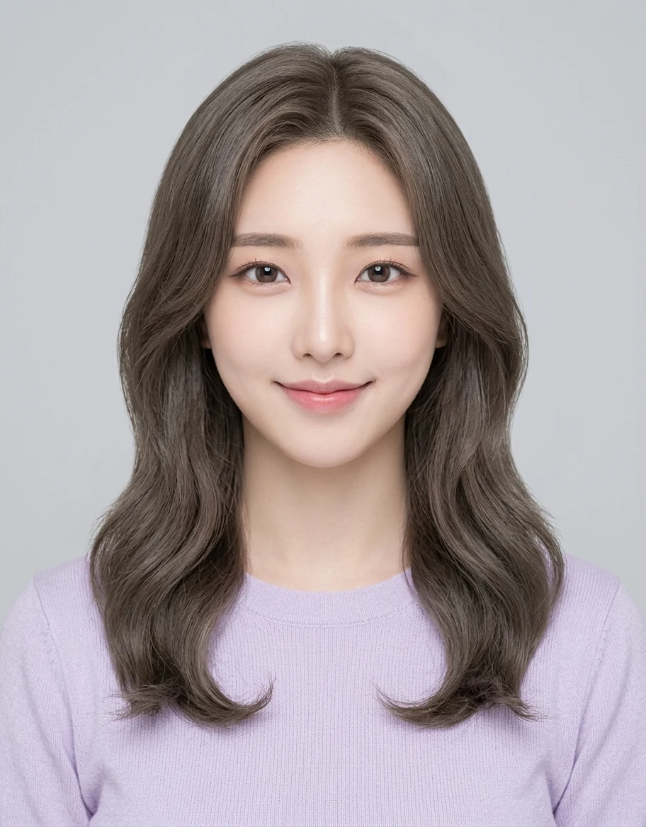 애쉬 웨이브 증명사진