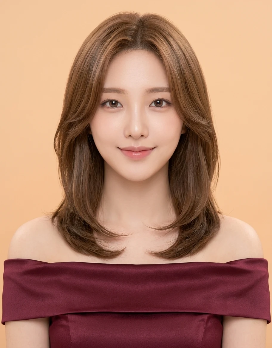버건디 오프숄더 프로필