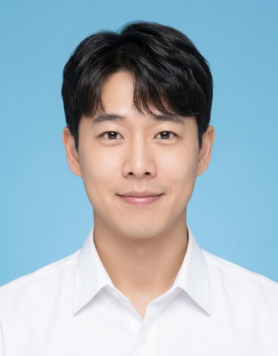 다운펌 화이트셔츠 증명사진