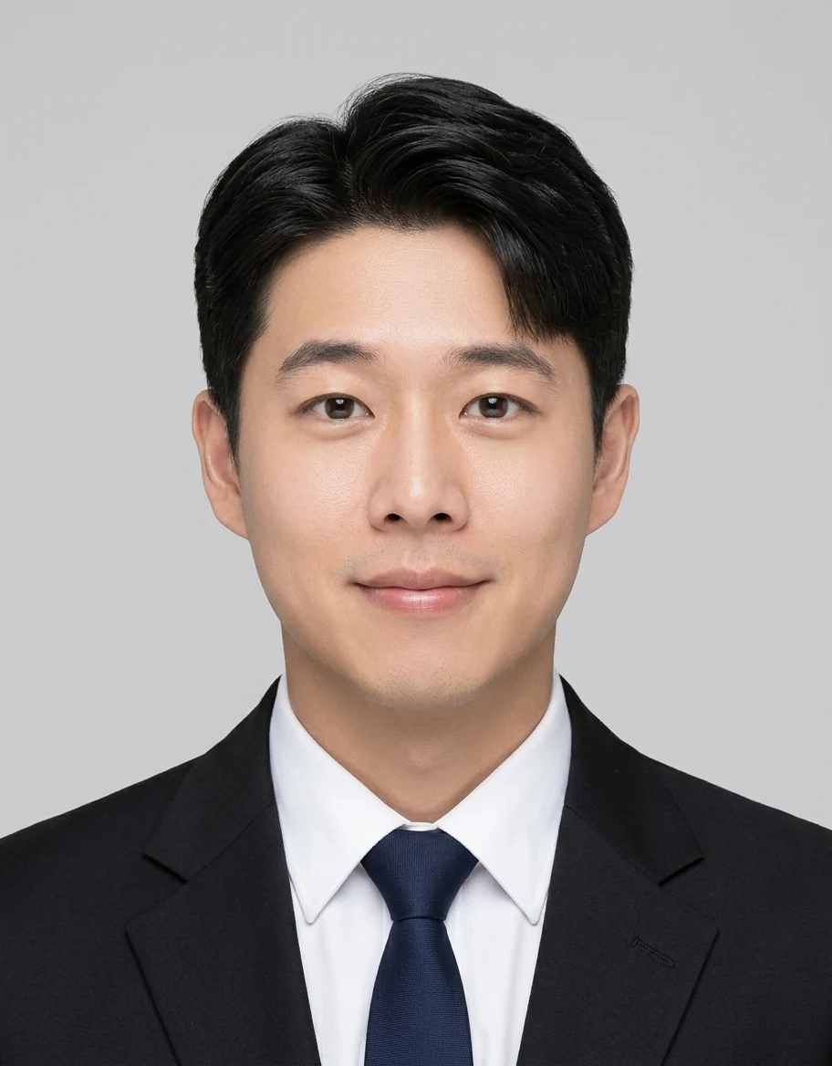 가르마컷 블랙정장 증명사진