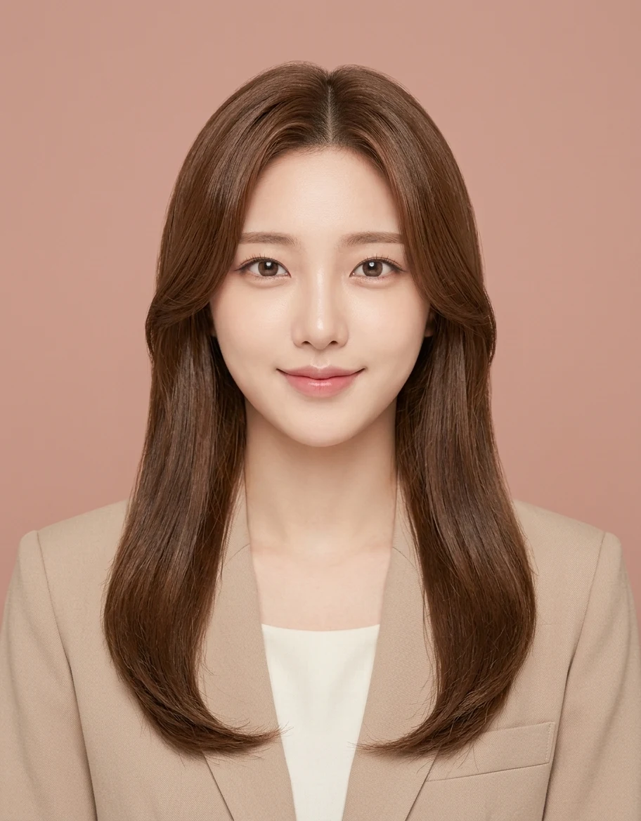 밀크브라운 히메컷 증명사진