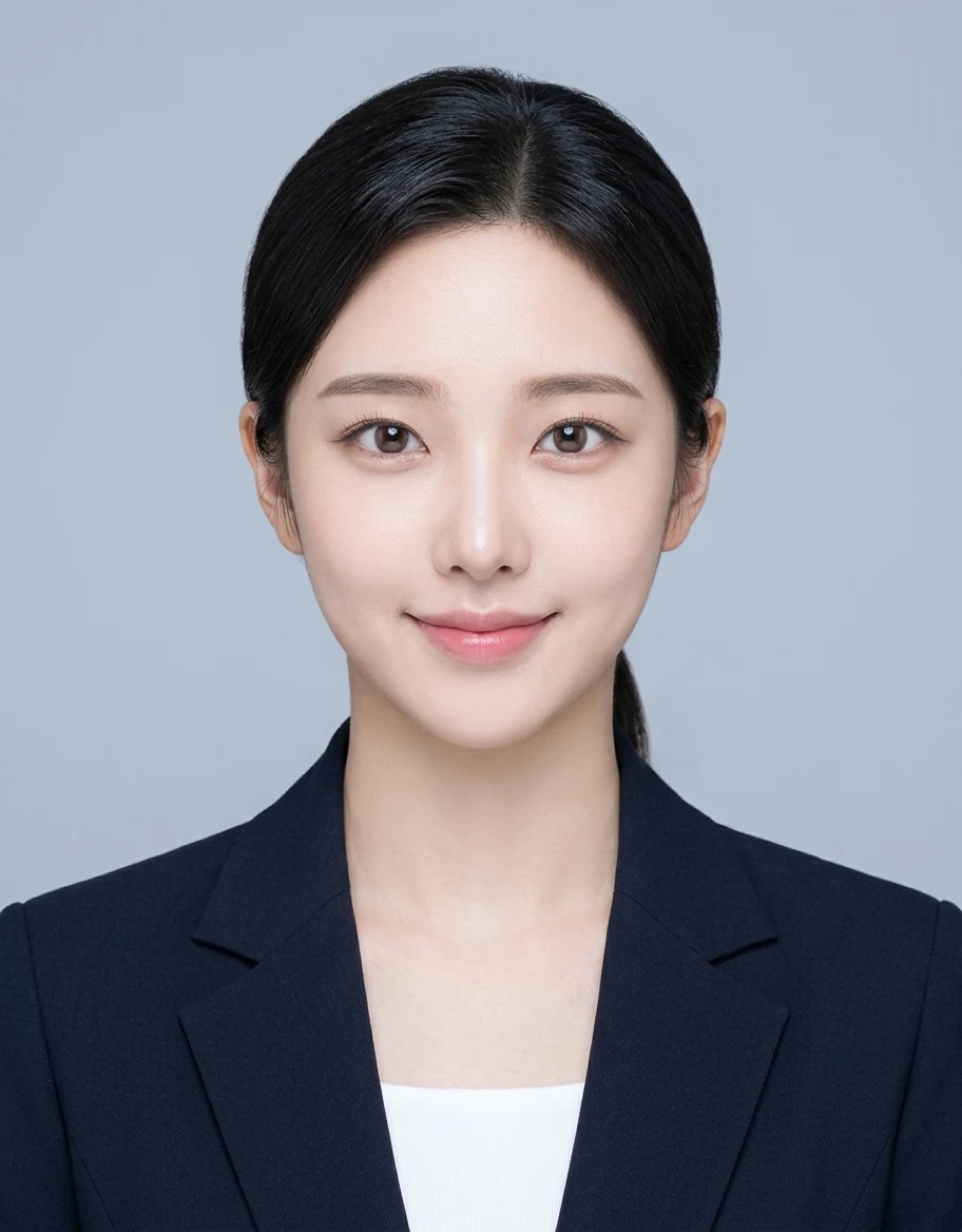로우 포니테일 증명사진