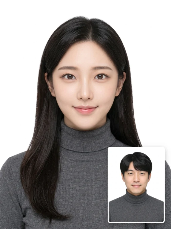 터틀넥 증명사진