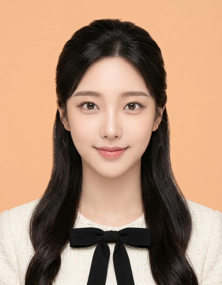 반묶음 트위드 증명사진