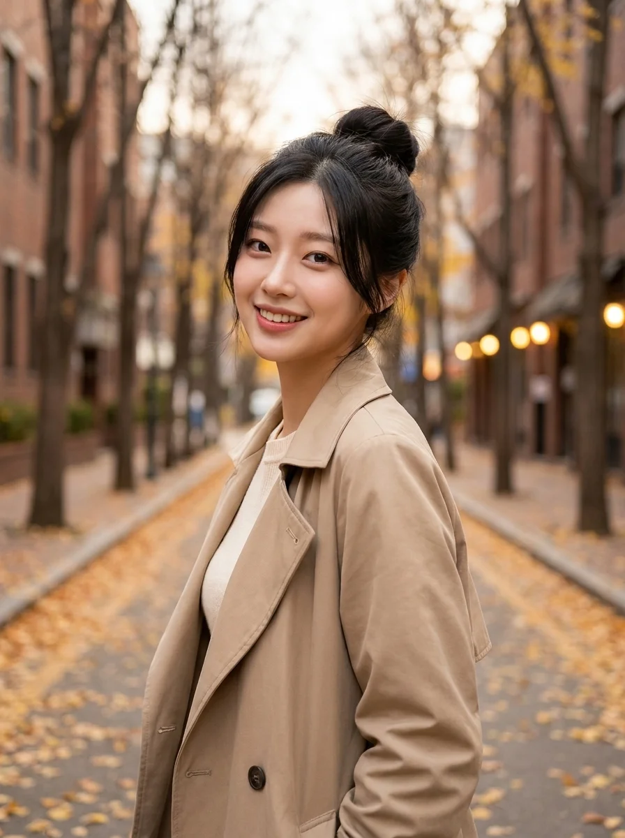 트렌치코트 가을 화보